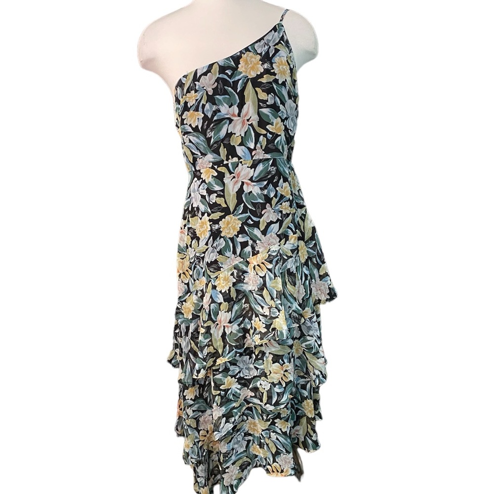 Petal + pup one shoulder Floral dress sz8 - Picture 1 of 5